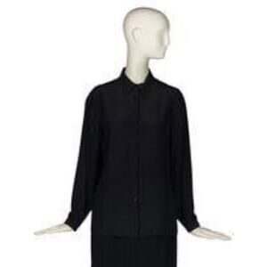 Gianni Versace black silk button down blouse - size 44